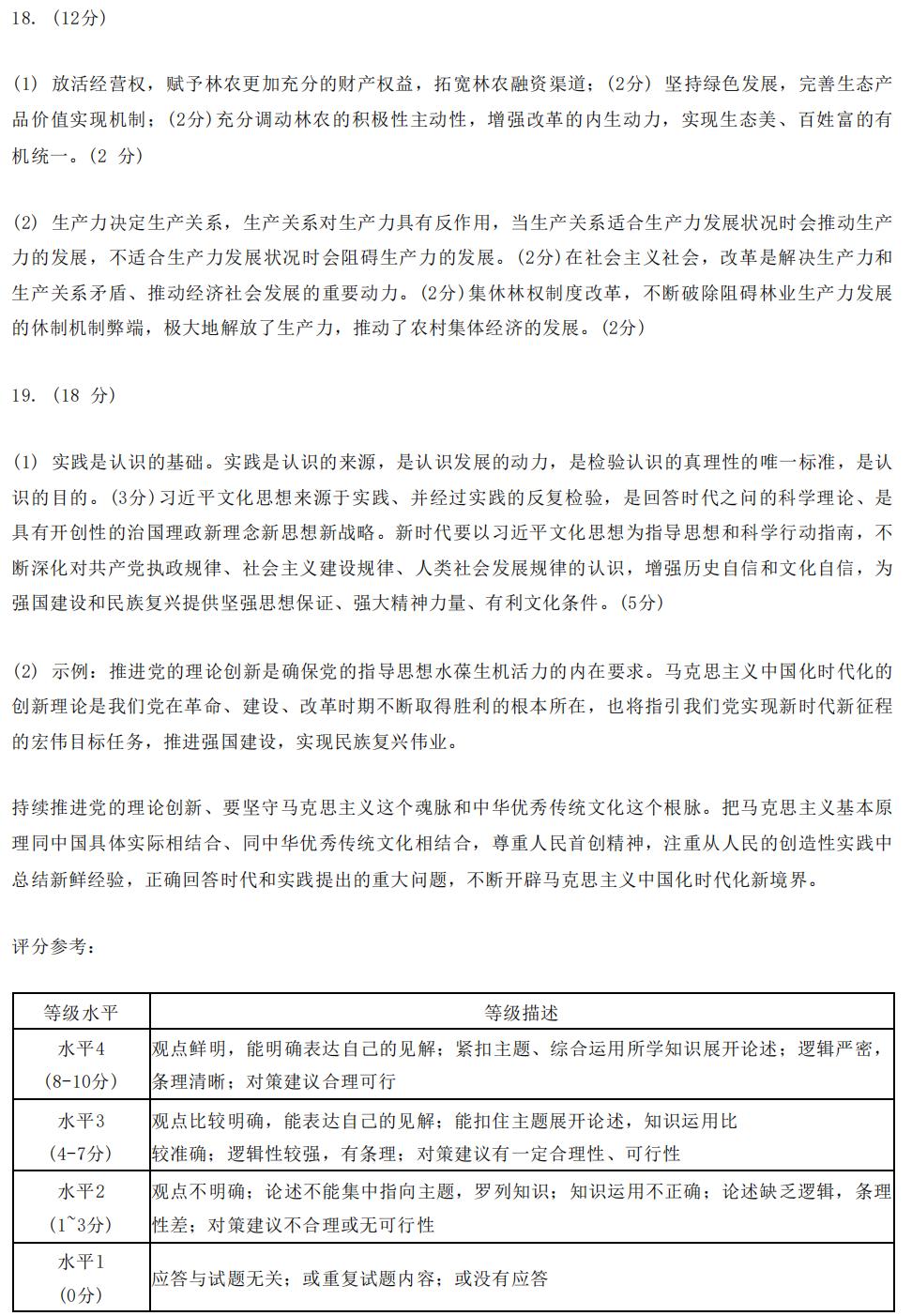 山东潍坊2024届高三政治期中考试真题