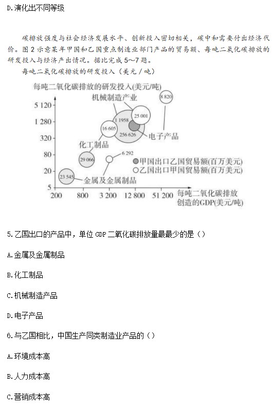 2023年湖南高考地理真题试卷完整版