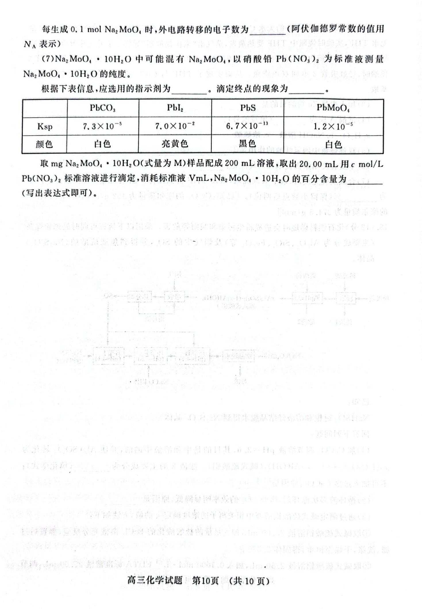 山东济南2024届高三期中化学试题及答案