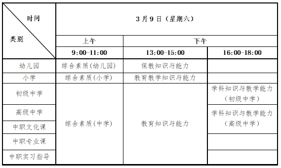 河南教资考试时间2024年上半年