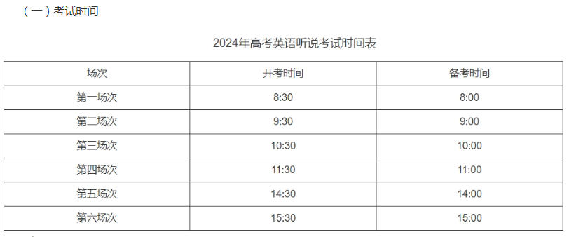 2024北京高考英语听说机考时间公布
