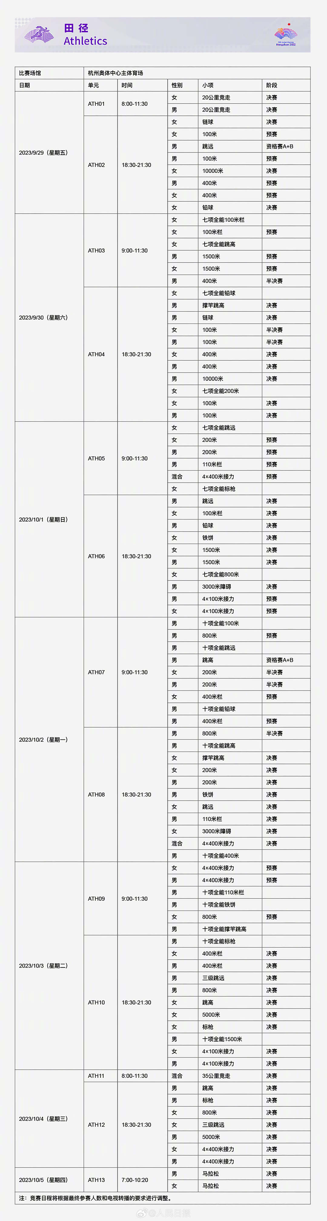 杭州亚运会游泳跳水田径门票今起实时销售
