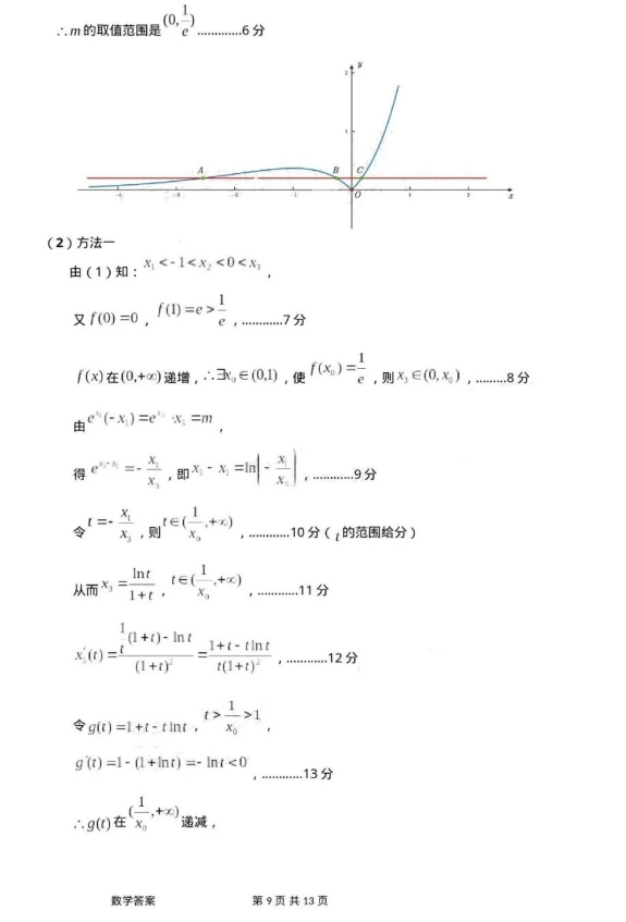 广东省江门市2024年高考模拟考试数学试题及答案（一）