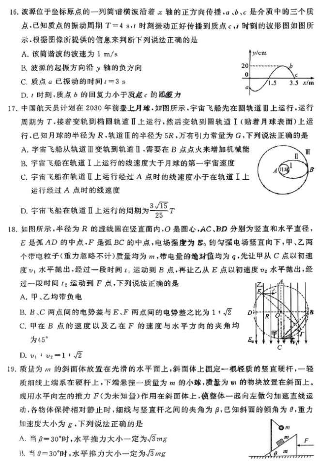 2024届山西高三第二次T8联考理综试题答案