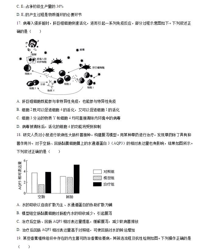 2024届吉林省普通高考生物试题